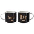 Kaffeetasse Cutey ca. 480ml, 2er Set - Goldfarben/Schwarz, MODERN, Keramik (10/8,8cm) - Premium Living Kaffeetasse Cutey ca. 480ml, 2er Set - Goldfarben/Schwarz, MODERN, Keramik (10/8,8cm) - Premium Living