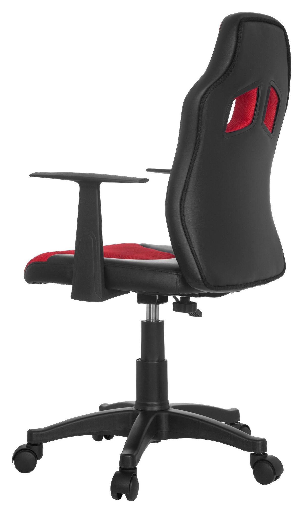 Mladinski Vrtljivi Stol Kid Racer, Črna, Rdeča - rdeča/črna, Basics, umetna masa (54/90-100/48cm) - MID.YOU