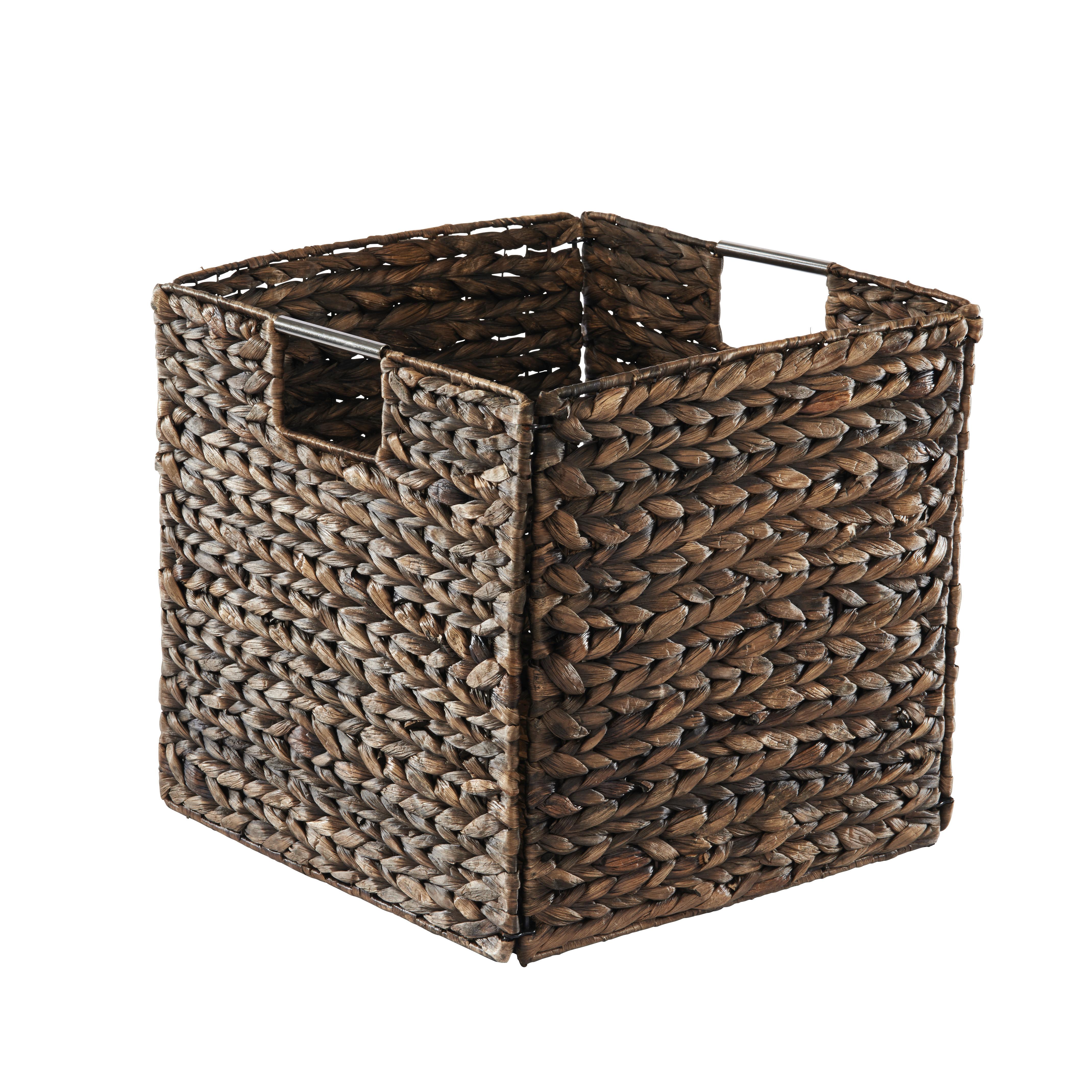 Pletena Košara Za Regal Anna - rjava, Trendi, kovina/naravni materiali (33/32/33cm) - Zandiara