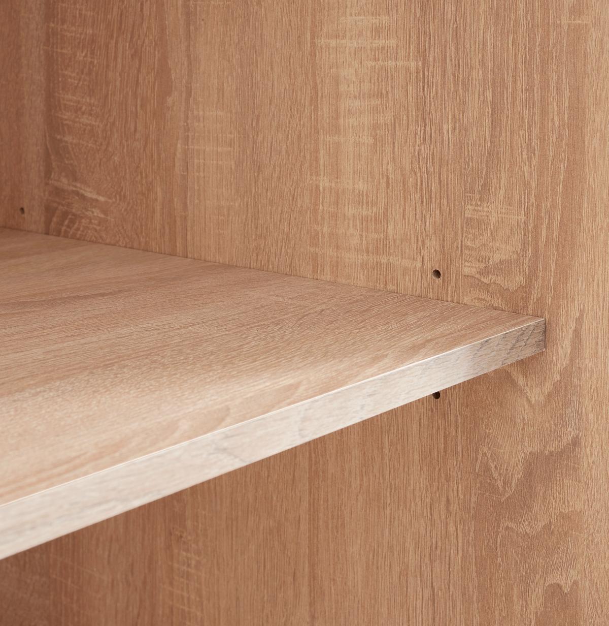 SZAFA PRZESUWNA/PODWIESZ.DRZWI SANDRA - kolor dębowy/czarny, Modern, drewno (154/215/60cm) - Bessagi Home