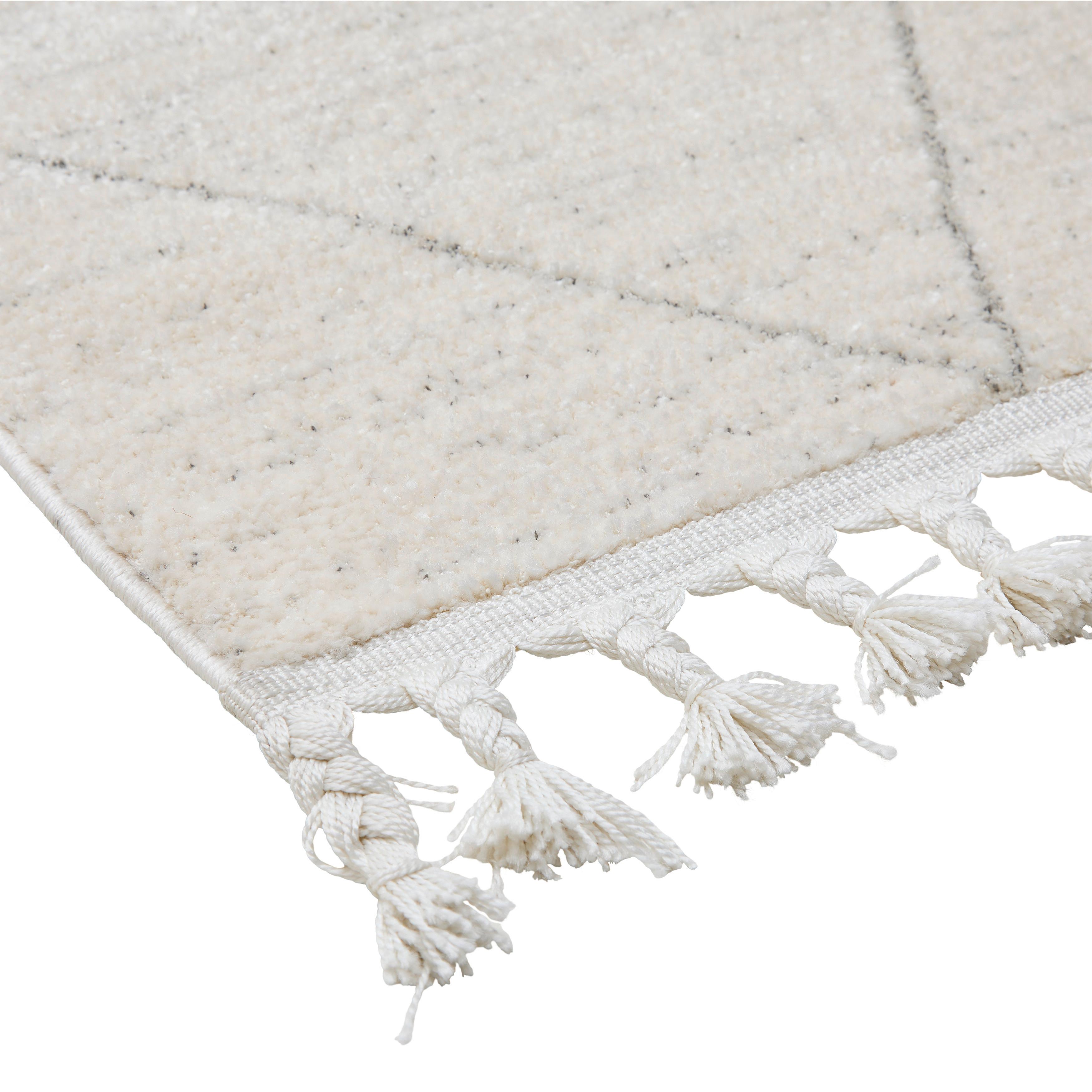 VÄVD MATTA ADJER 1 - ljusgrå/Alabasterfarben, Modern, textil (80/150cm) - Mömax