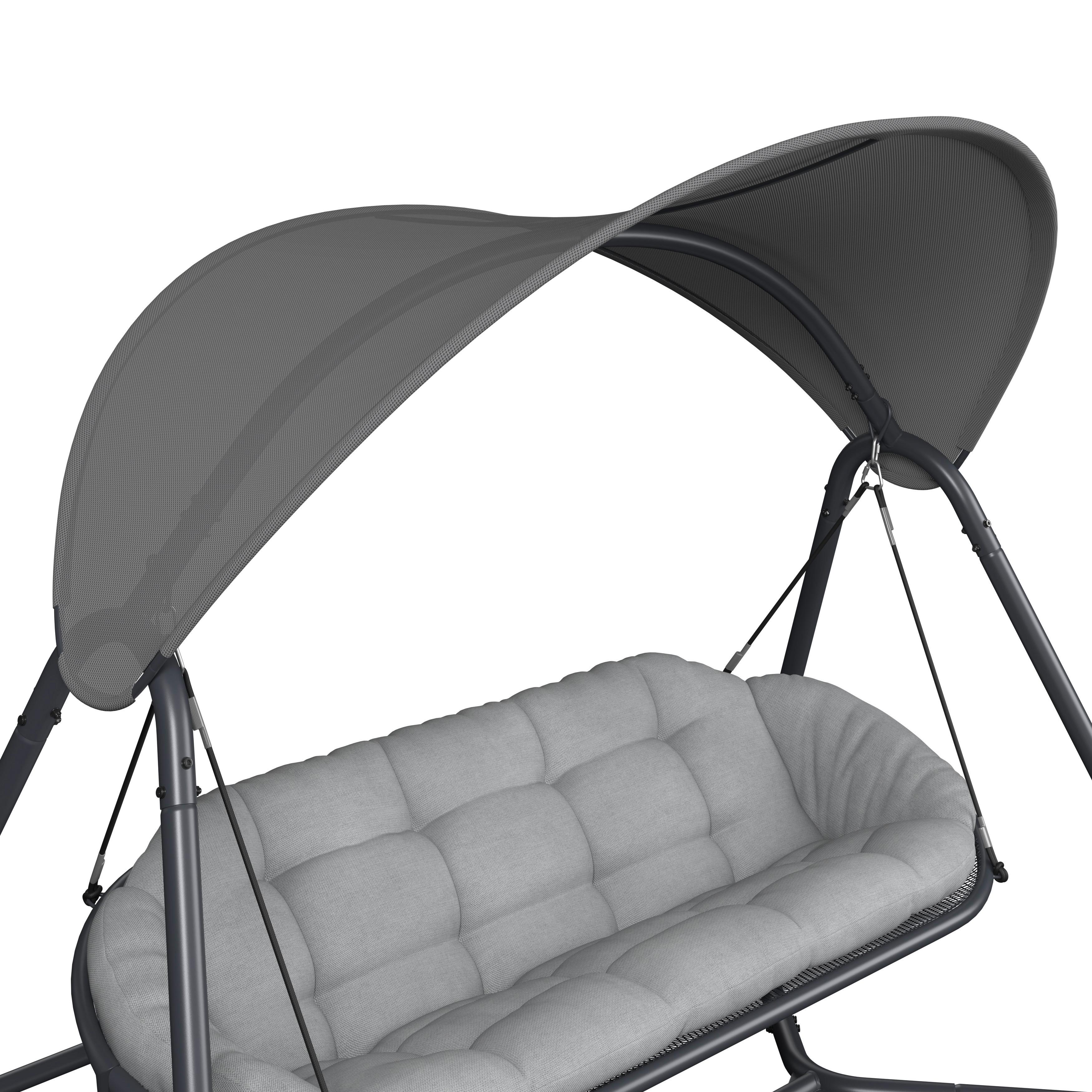 HAMMOCK HOLIDAY - ljusgrå/antracit, Modern, metall/textil (234,5/201/131,3cm) - Mömax