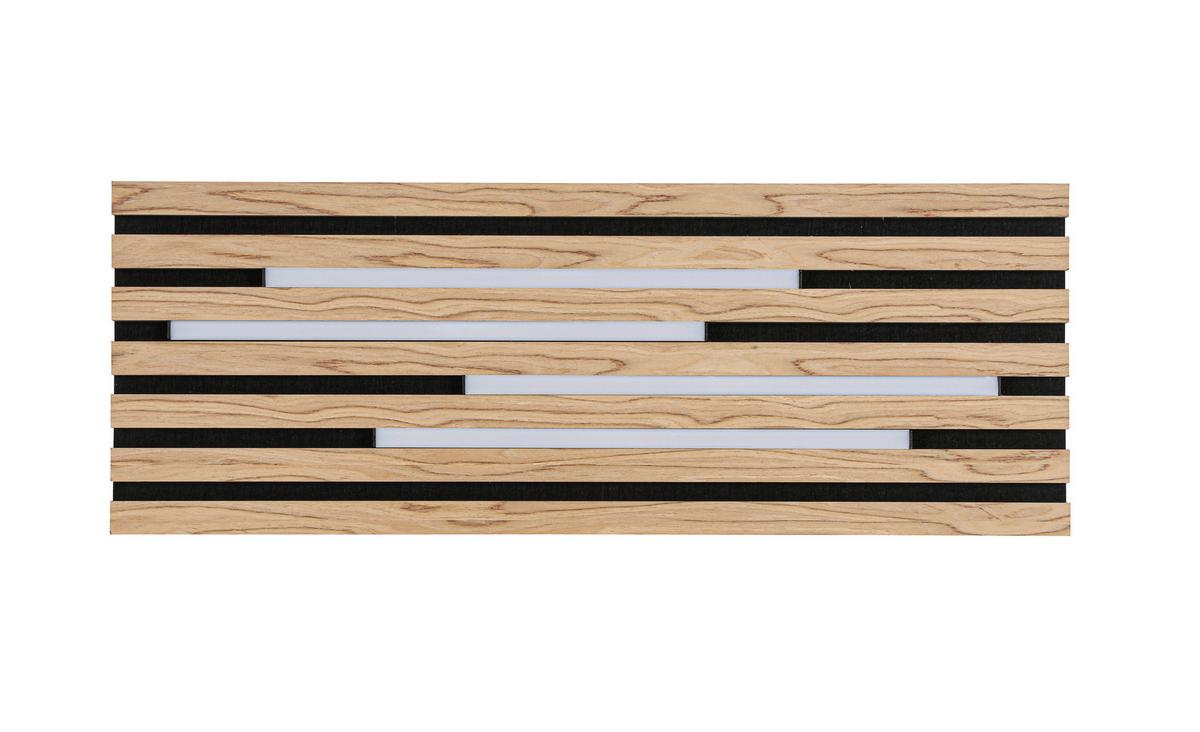 Stropna Led-svetilka Pani - črna/barve hrasta, Moderno, kovina/umetna masa (72/26,5/5,5cm) - Mömax