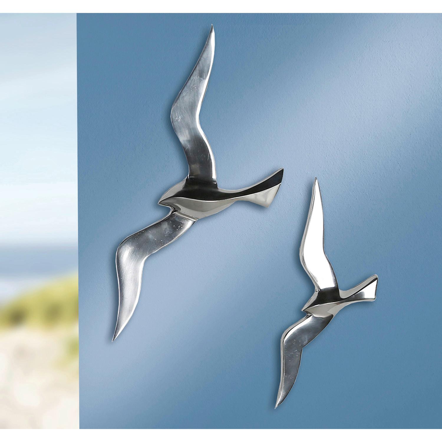 Metallbild Silberfarben ca. 14x34cm - Silberfarben, Basics, Metall (14/34/2,5cm)