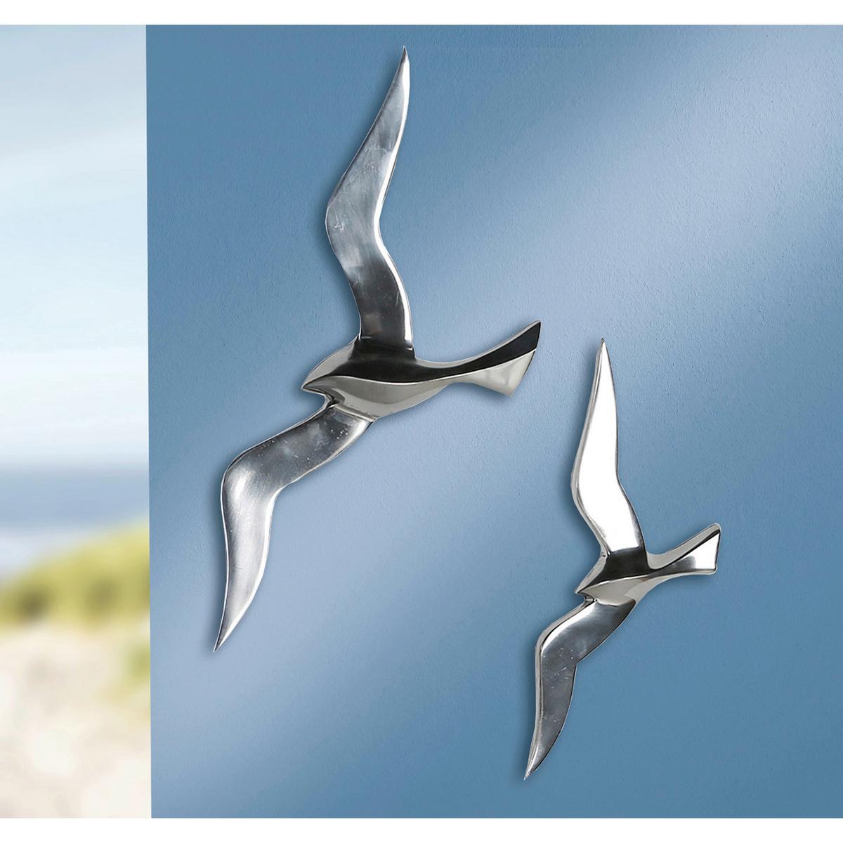 Metallbild Silberfarben ca. 14x34cm - Silberfarben, Basics, Metall (14/34/2,5cm)