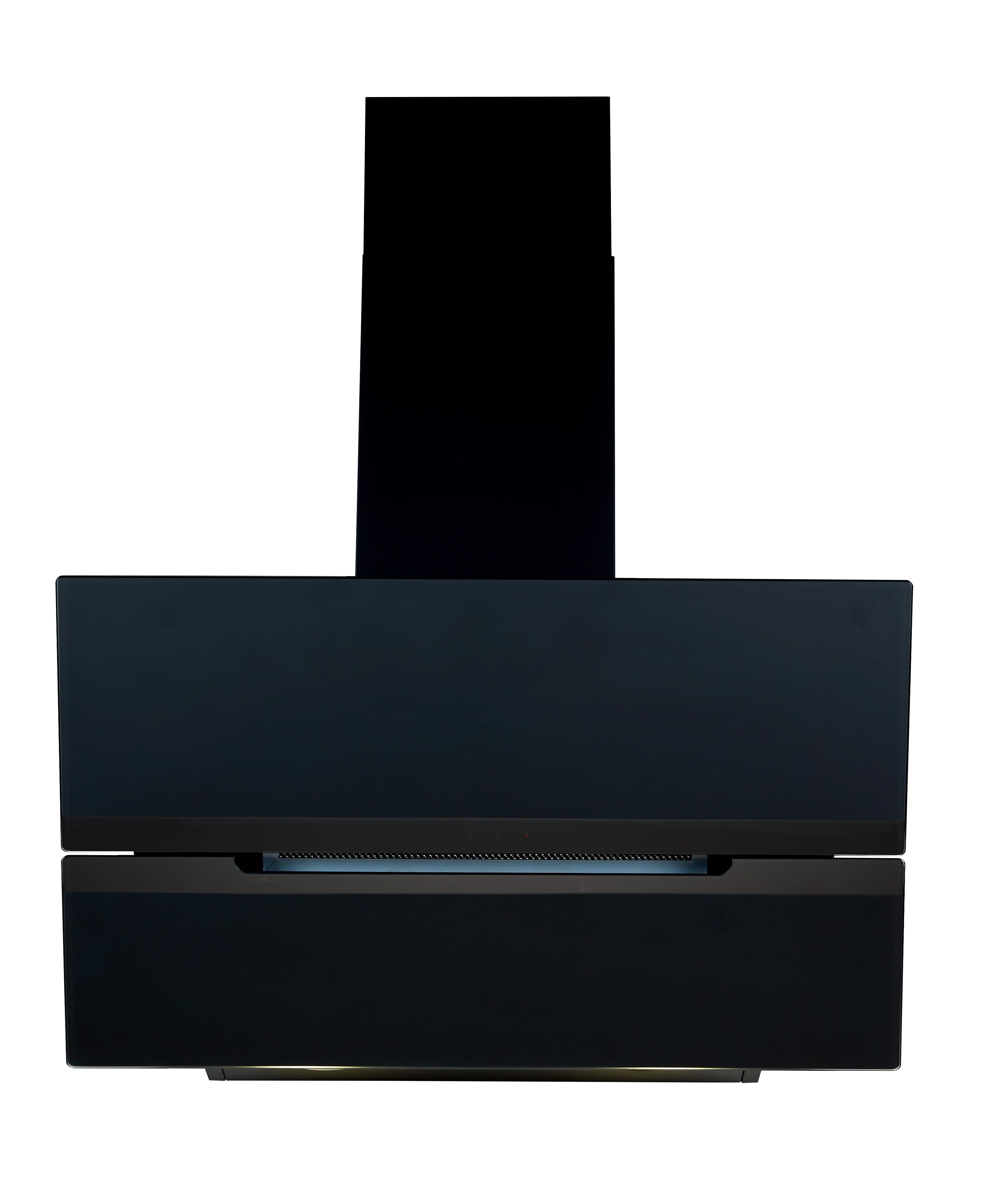 Dunstabzugshaube S50-90ABP Schwarz - Schwarz, Basics, Glas/Metall (89.5/109/40.2cm) - PKM