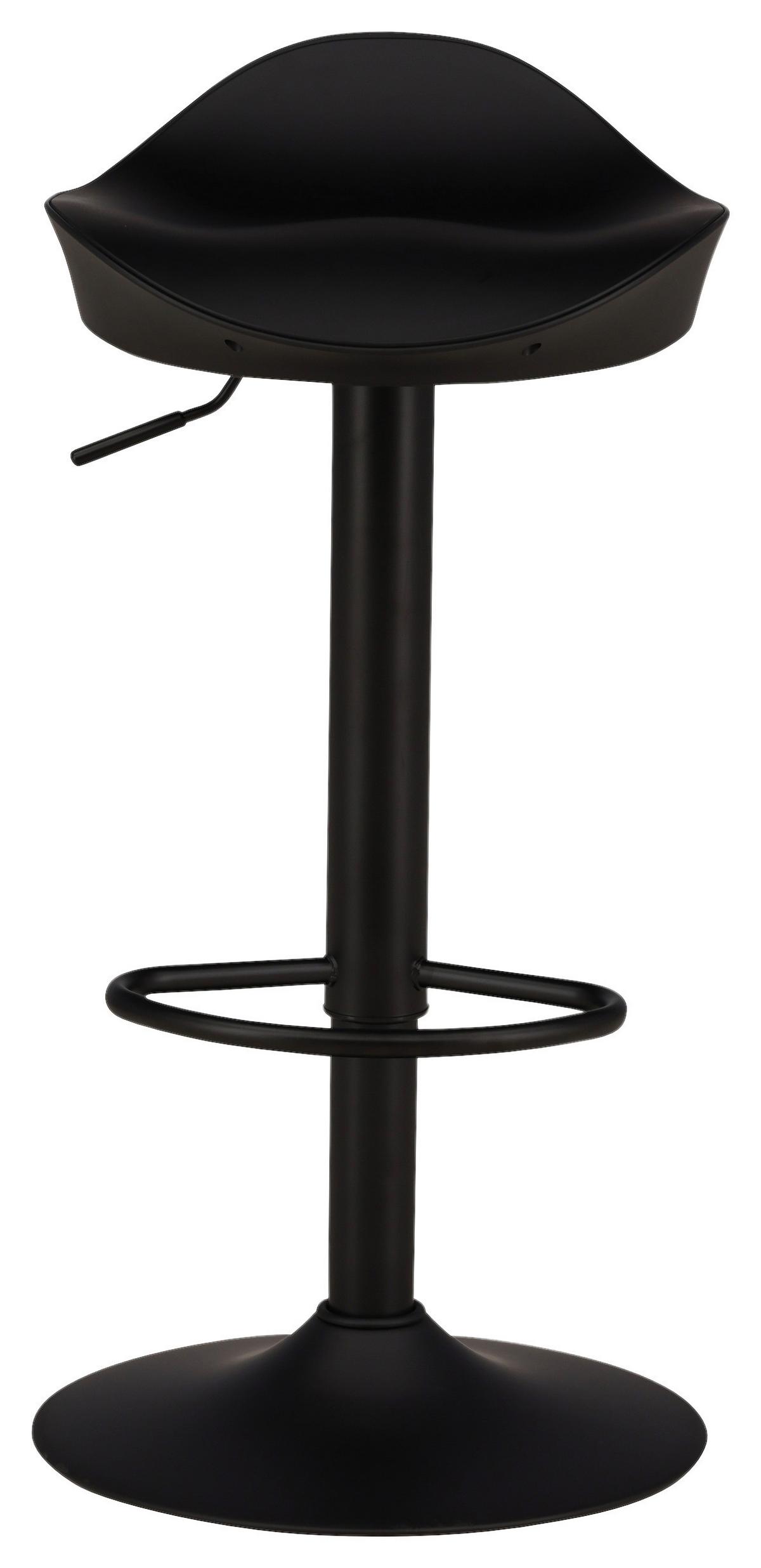 Barhocker-Set Adesto 2er-Set ca. 40x69 cm Schwarz - Schwarz, Design, Kunststoff/Metall (40/69/38cm) - Livetastic