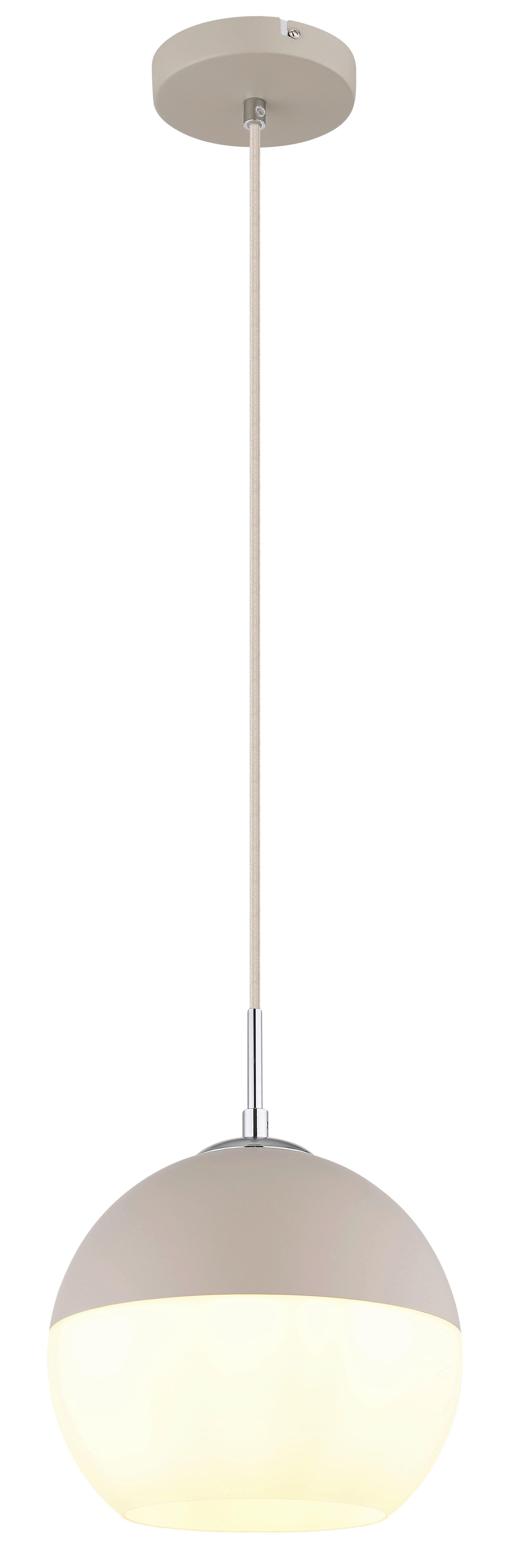 Svjetiljka Viseća 15999h1  Ragusa - bijela/boje pijeska, Design, staklo/metal (25/120cm) - Globo