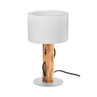 LAMPA STOŁOWA 50210146X NORIN - biały/brązowy, Natur, tkanina/drewno (18/32,6cm)