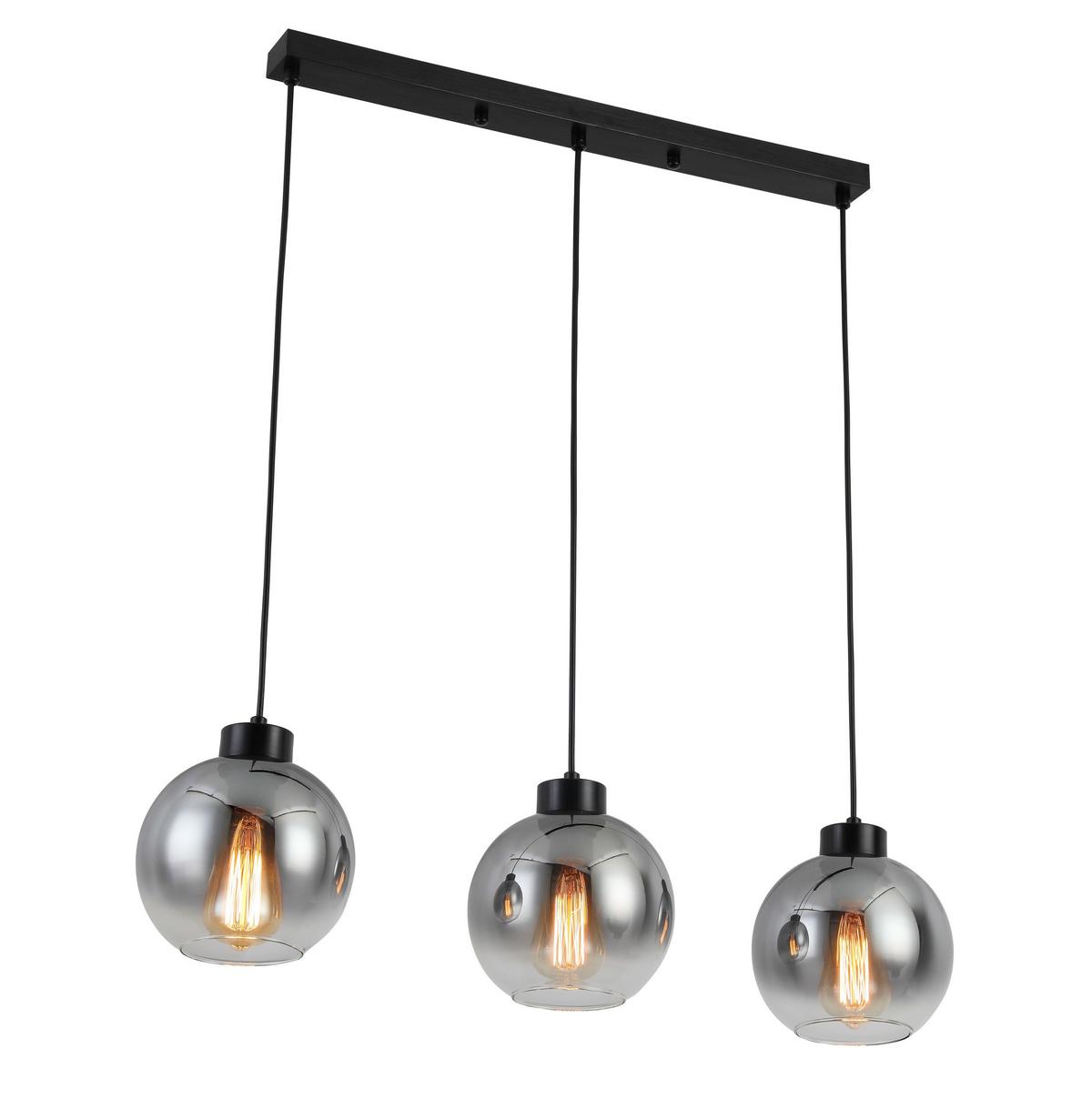 LAMPA WISZĄCA SMOKEY - antracytowy/kolor chromowy, Lifestyle, metal/szkło (72/18/120cm) - Dieter Knoll