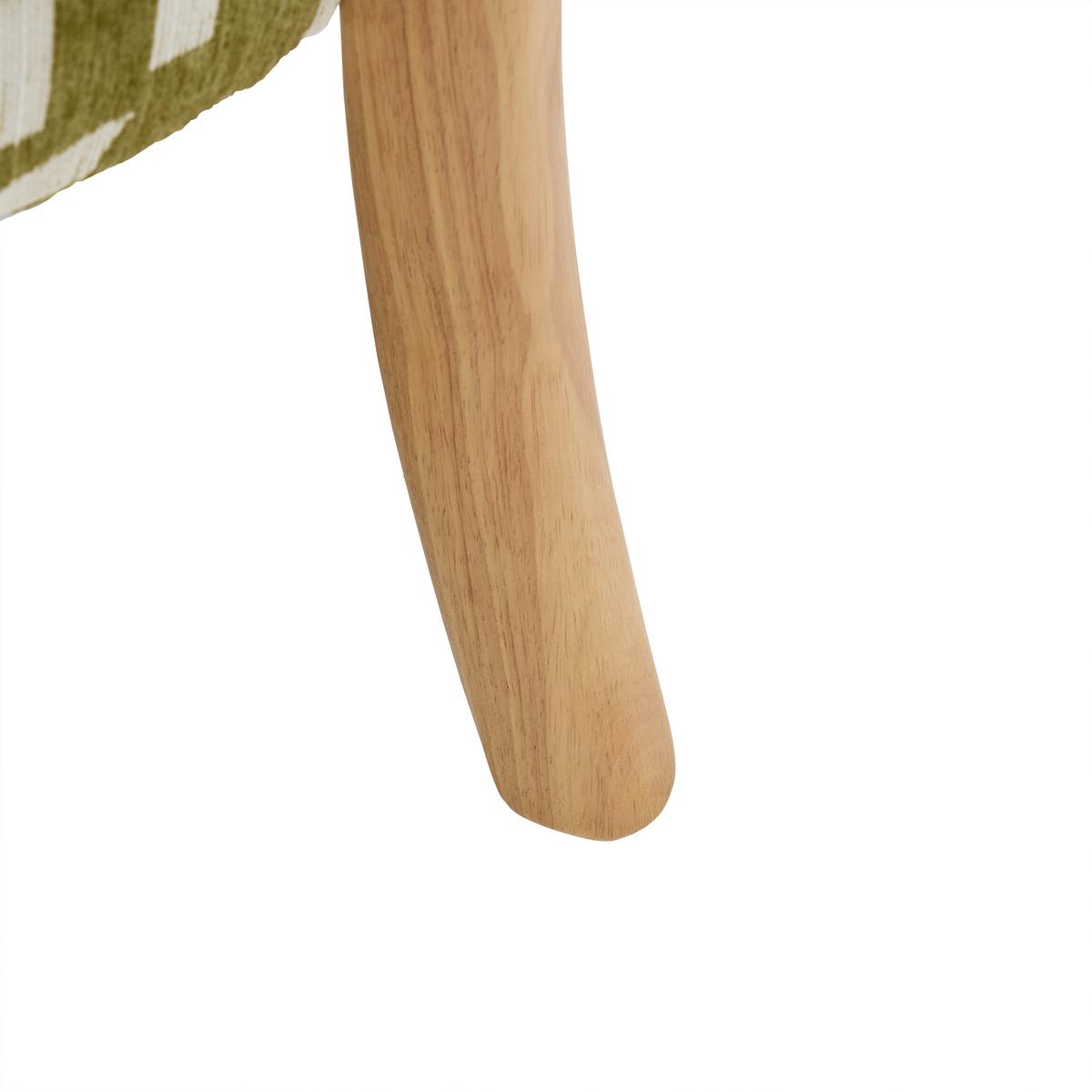 Armlehnsessel Joris Grün/Naturfarben - Naturfarben/Grün, LIFESTYLE, Holz/Textil (71/67/71cm) - Mömax
