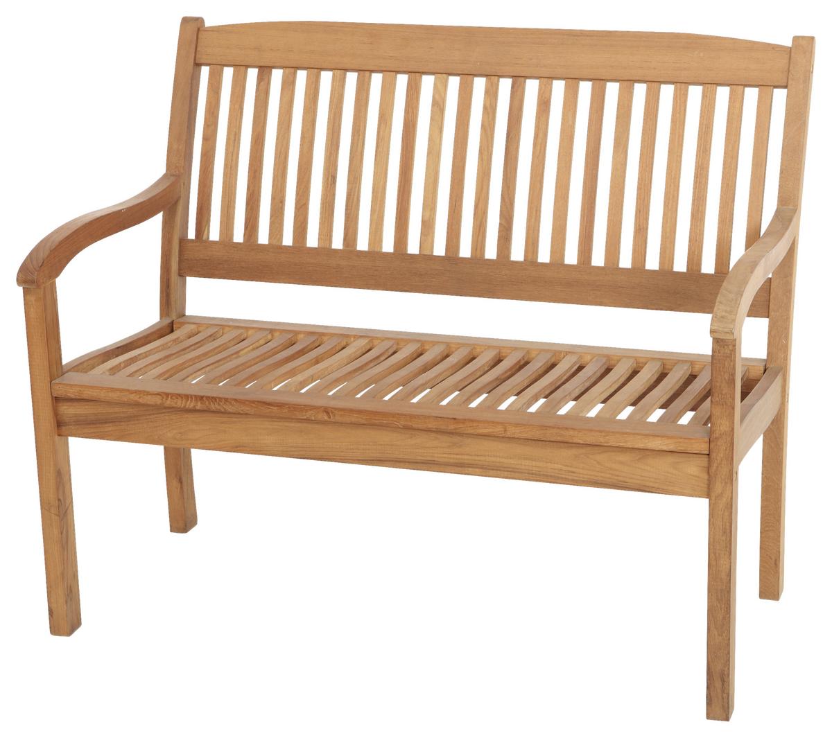 Gartenbank Maracaibo Naturfarben Echtholz - Naturfarben, KONVENTIONELL, Holz (107/91/63,5cm) - Gardenson