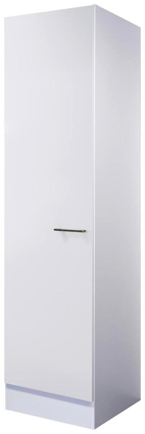 Geschirrschrank Weiß - Edelstahlfarben/Weiß, MODERN, Holzwerkstoff/Metall (50/200/57cm) - FlexWell