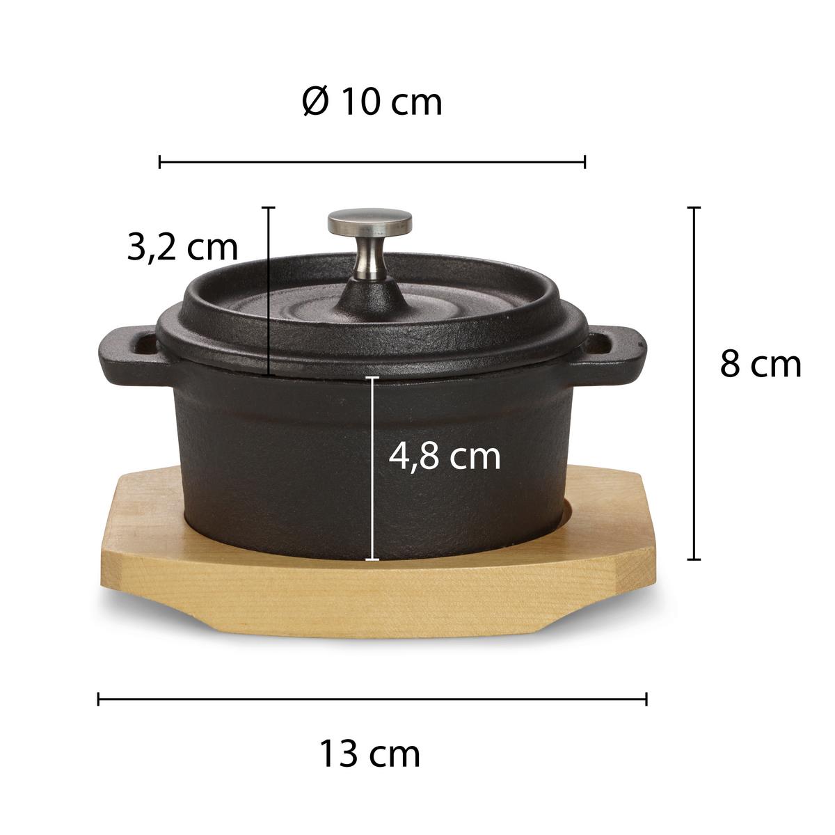 Servirna Ponev Blackstyle, 2 Kos - črna, Basics, kovina (10cm) - Echtwerk