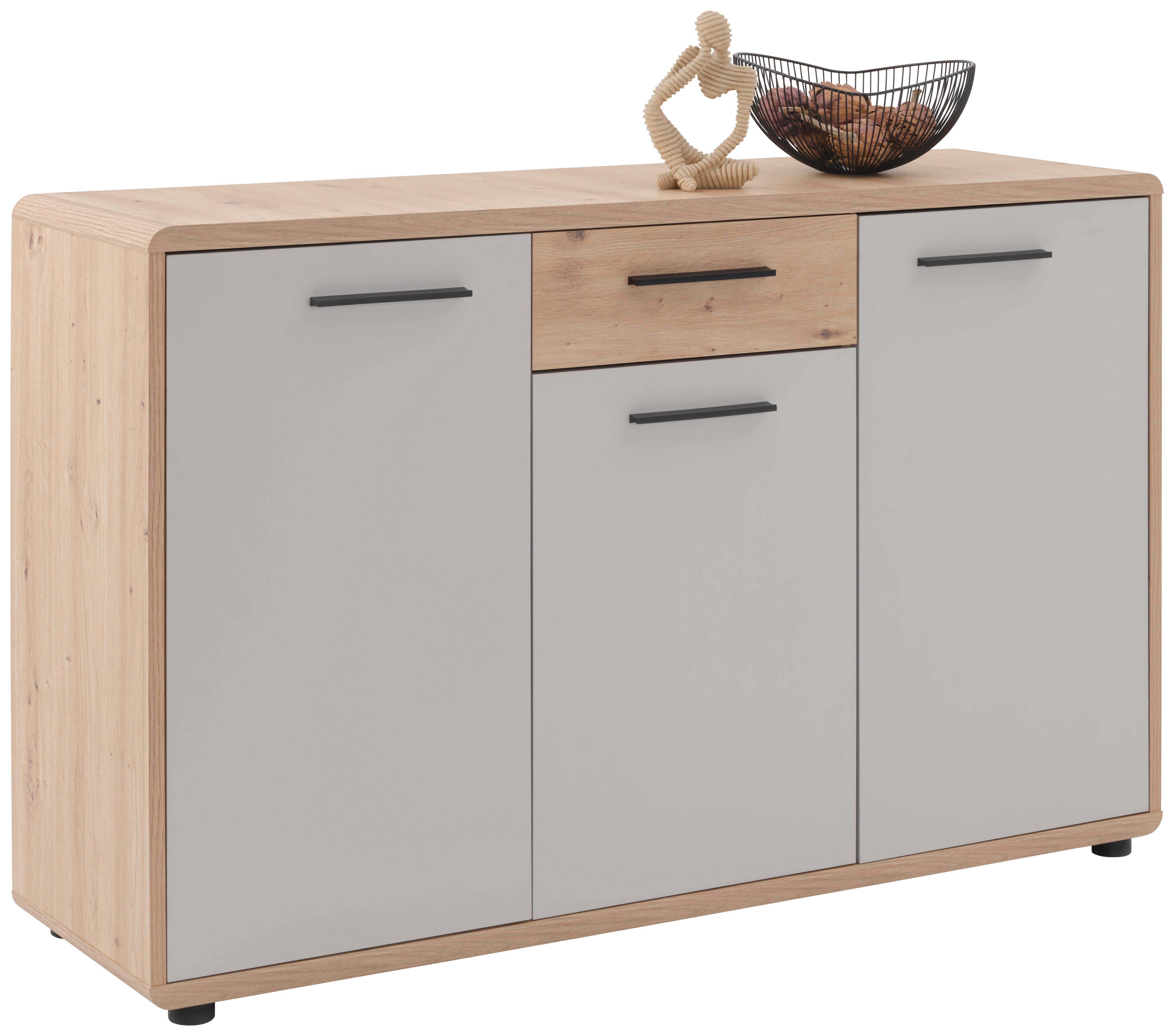 Comodă FONTANA PLUS - cașmir/stejar Artisan, Modern, material pe bază de lemn (132/87/40cm) - Modern Living