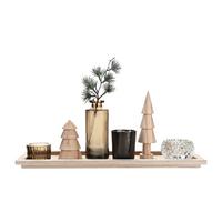 PODSTAWKA NA PODGRZEWACZ L5024-N - różnokolorowy, Lifestyle, tworzywo sztuczne/drewno (43/12,5/23cm) - X-Mas