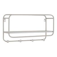 Hutablage Feira Hellgrau - Hellgrau, Basics, Metall (45/25/15cm) - MID.YOU