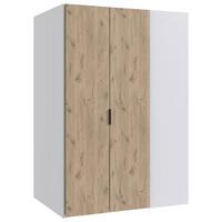 Beléphető Sarokszekrény Norderney - fekete/tölgyfa, Konventionell, faalapú anyag/fém (135,2/197/97cm) - Carryhome
