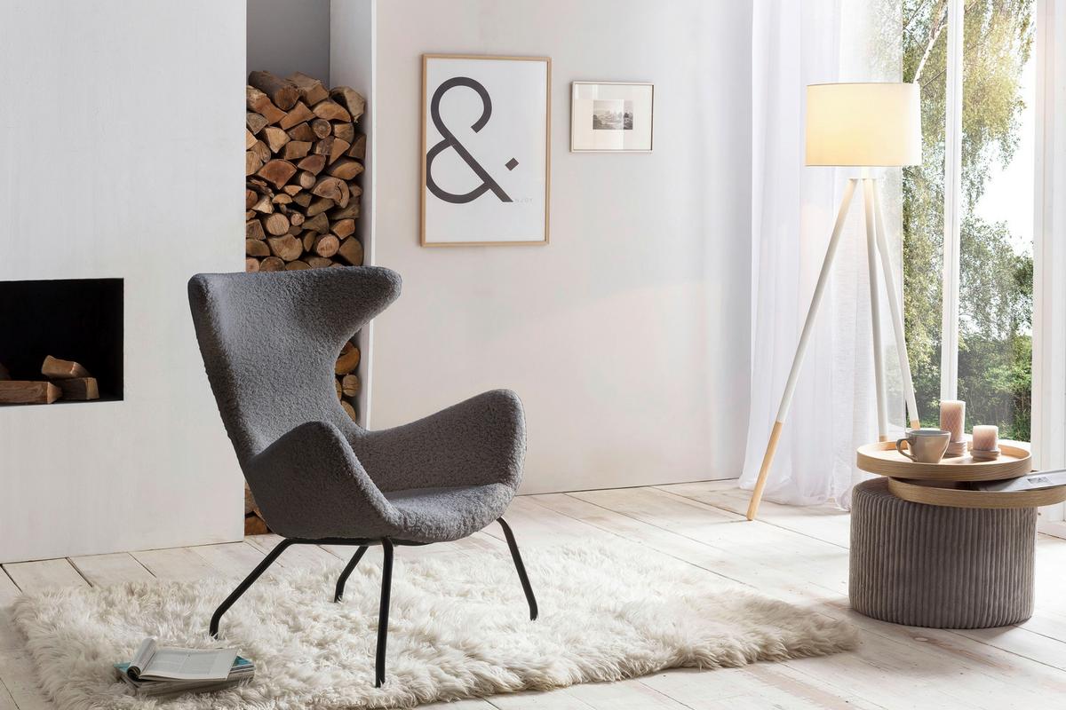 Mizica Maya, Svetlo Siva - svetlo siva, Design, leseni material/tekstil (50/45cm) - Livetastic