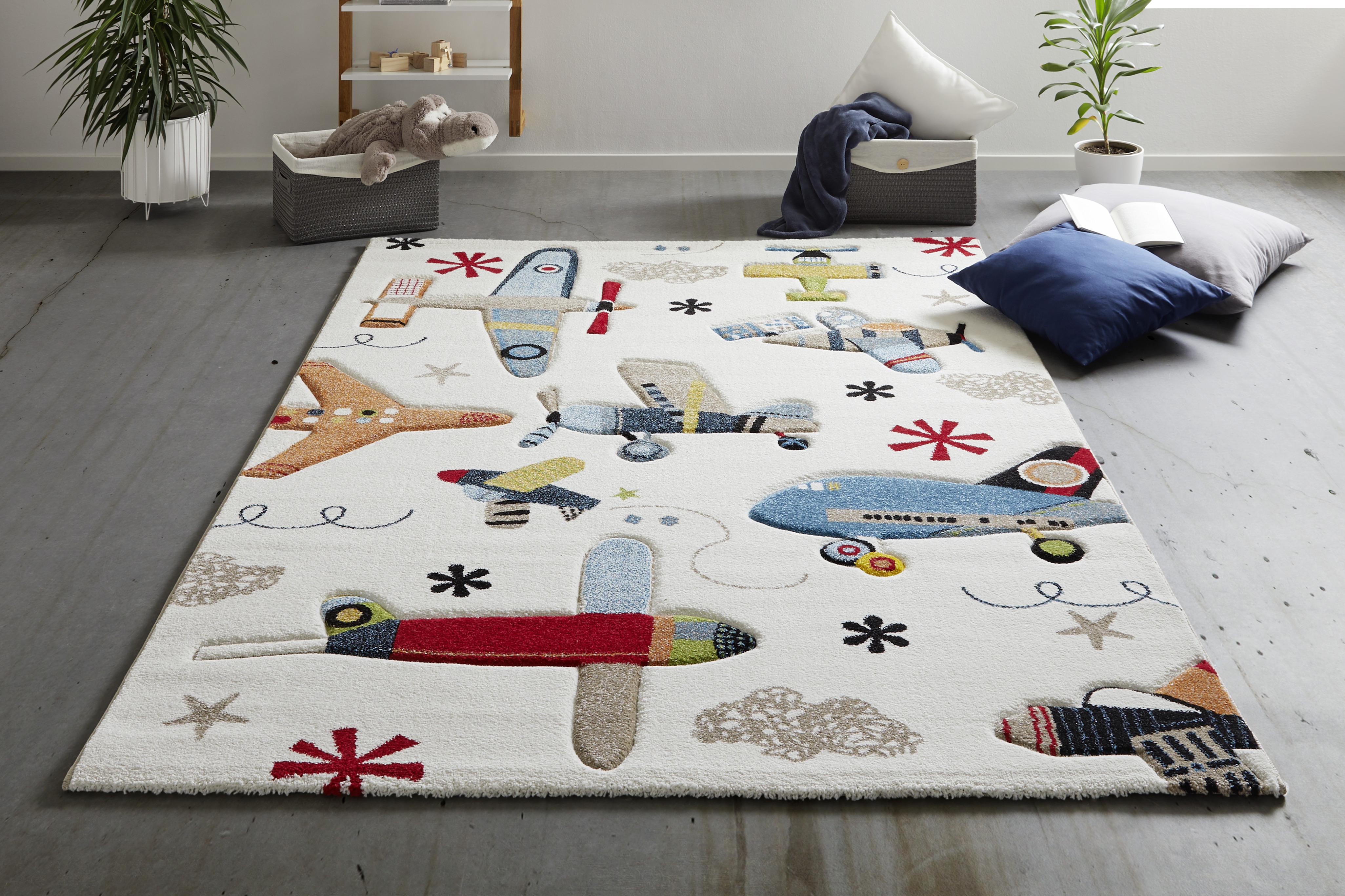 BARNMATTA FLUGZEUG - multicolor, textil (120/170cm) - Mömax