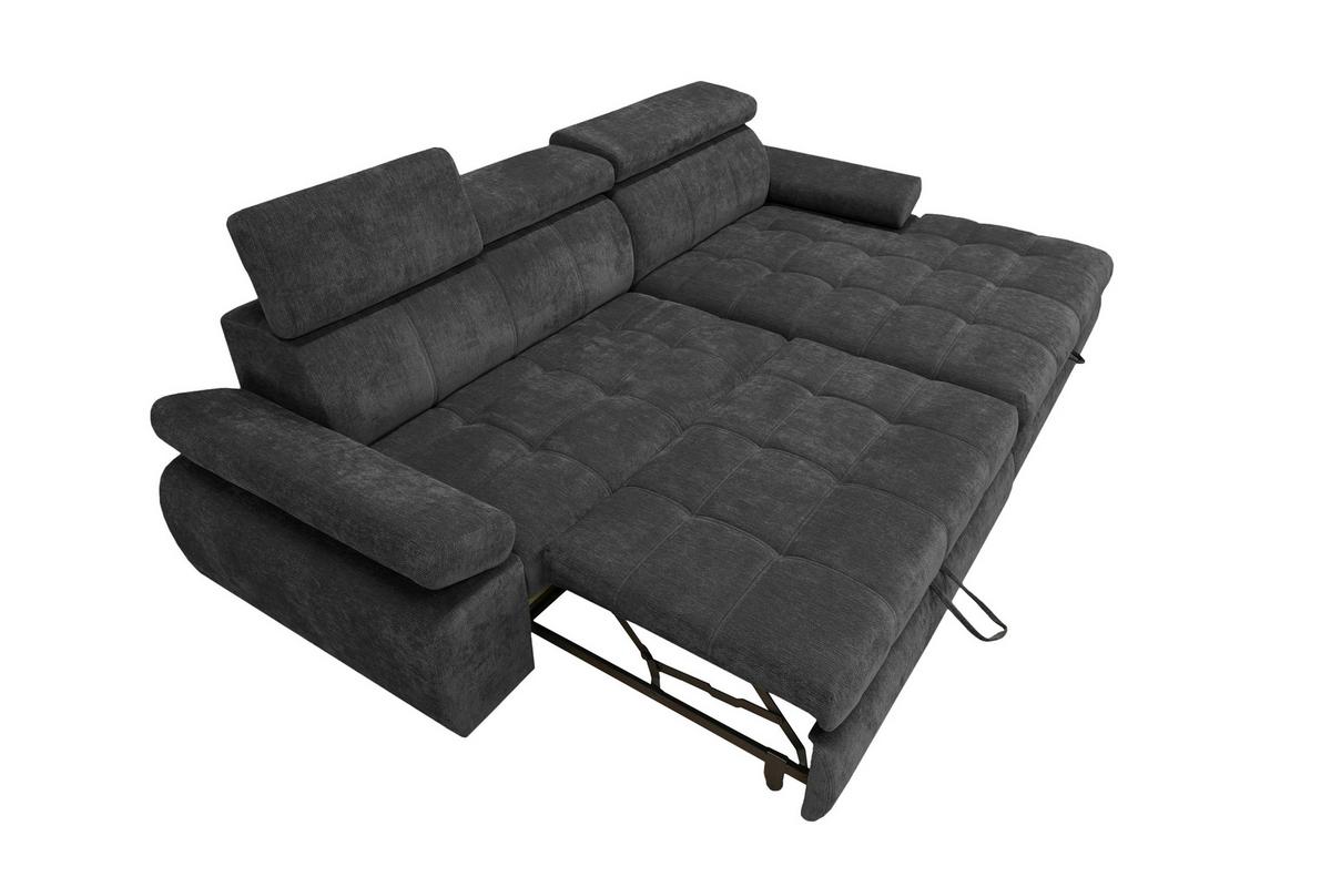 Kutna Garnitura Vegas - crna, Design, drvo/tekstil (294/173cm) - Modern Living