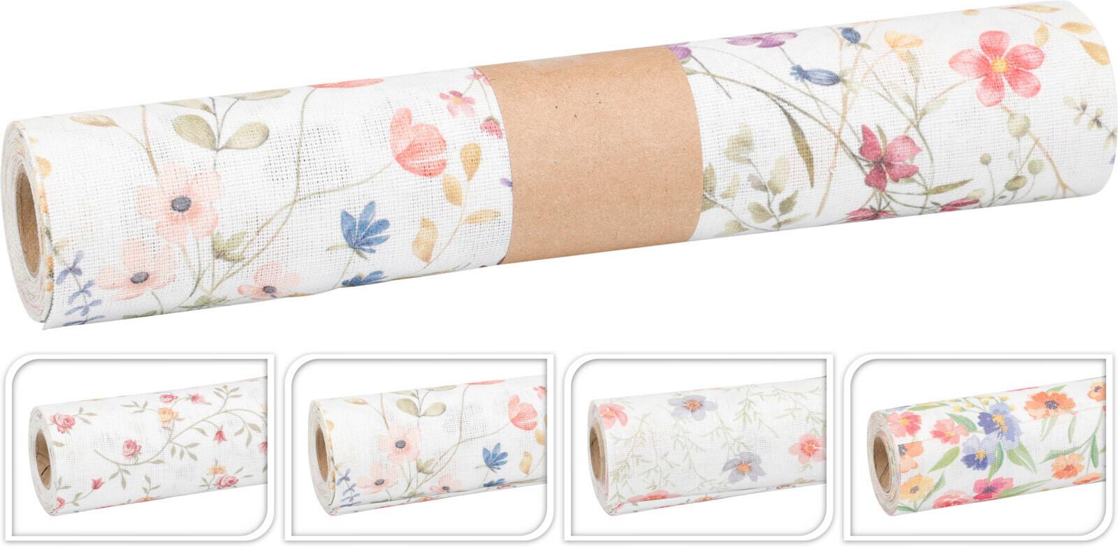 Dekoranyag Flower 28/300 - fehér, textil