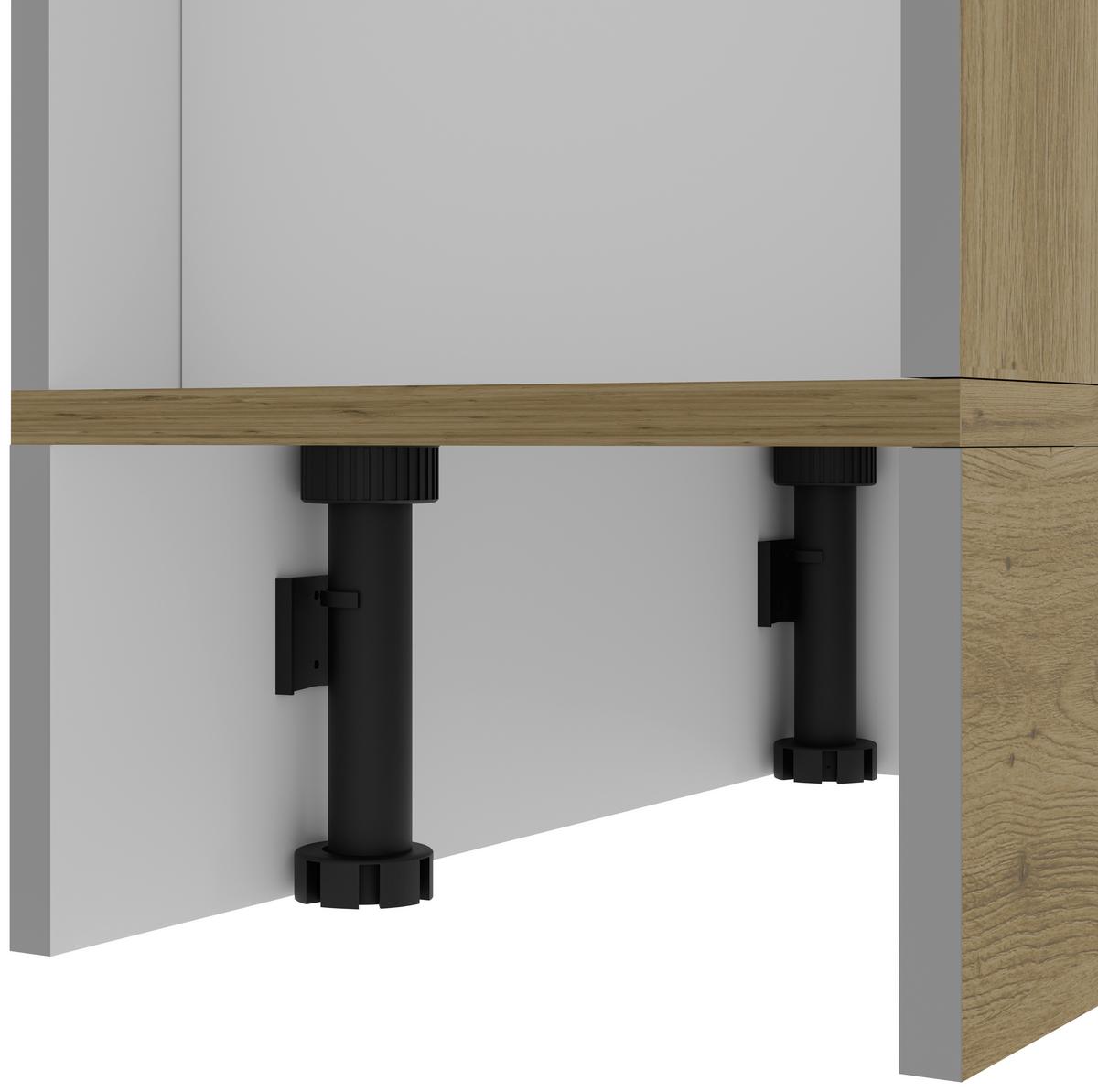 Izvlečna Omara Stina, Antracit, Barva Hrasta - črna/antracit, Romantika, kovina/leseni material (30/205/57cm) - Livetastic