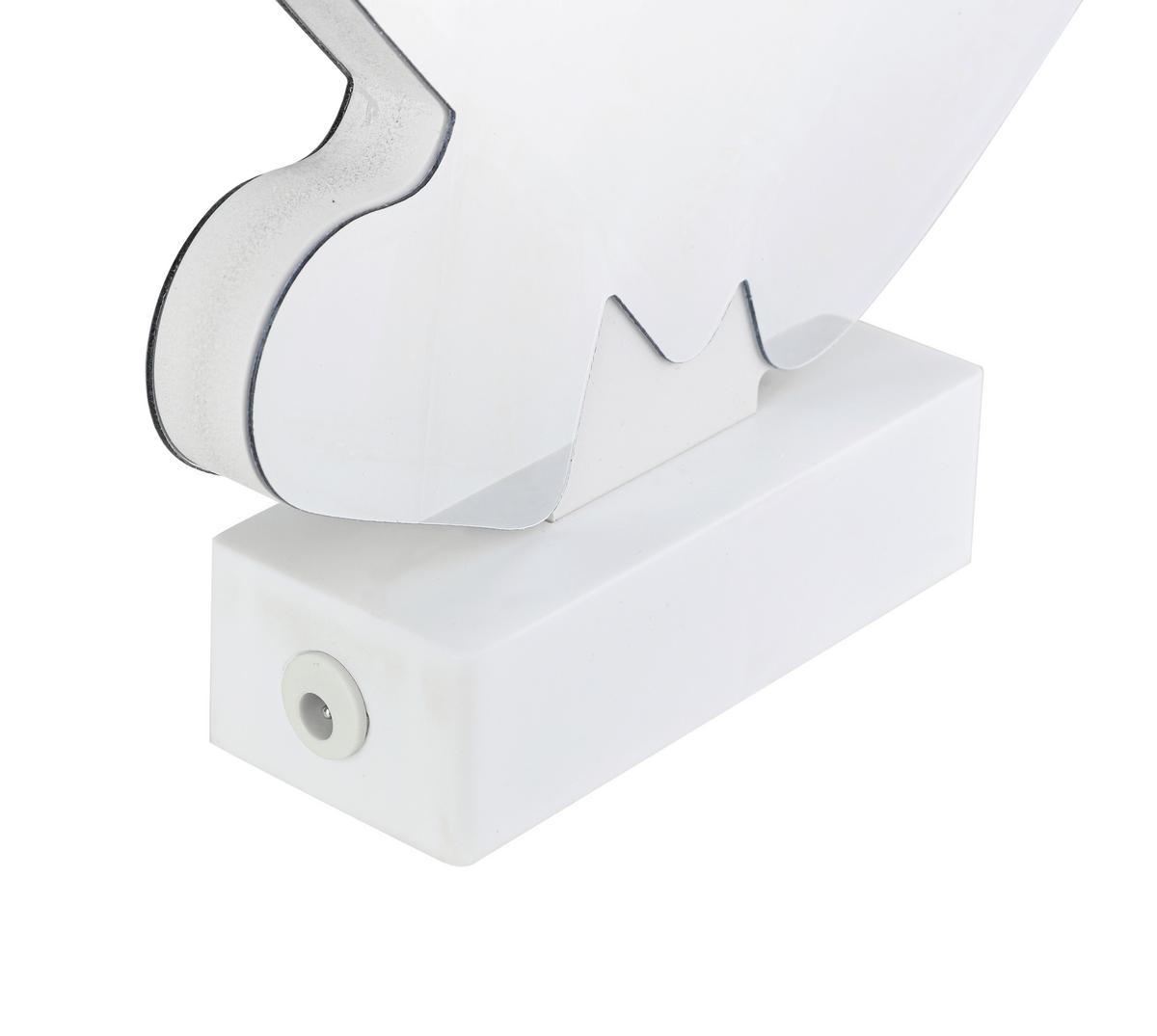 Led Svjetiljka Dekorativna Frani - bijela/boje kroma, Moderno, plastika (22/4,6/25,7cm) - Mömax