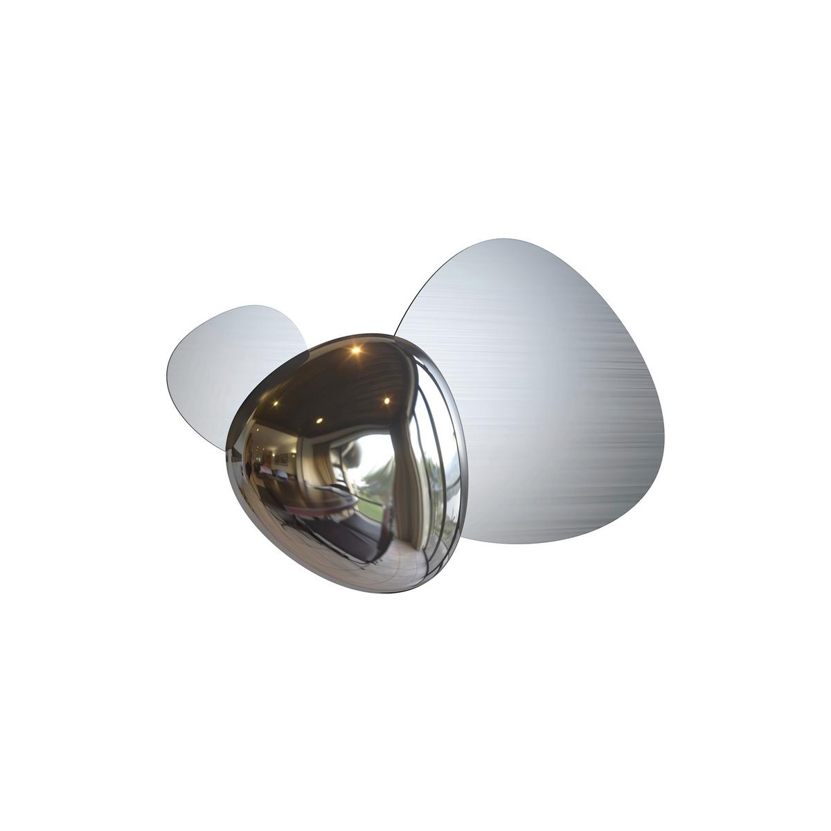 Wandleuchte Jack-Stone Nickelfarben max. 8 Watt - Nickelfarben, Trend, Metall (26,9/36,3/7,4cm) - MAYTONI