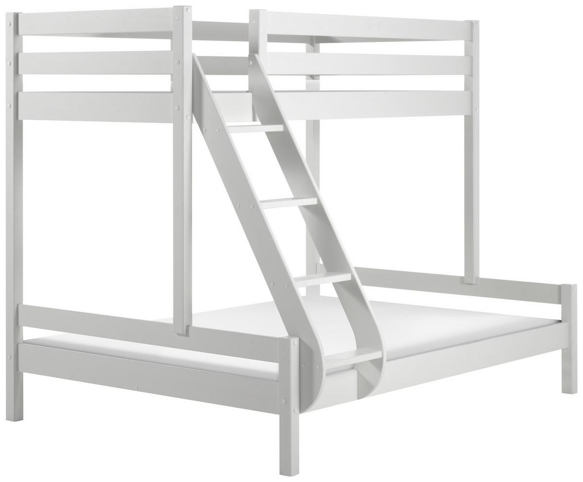 Etagenbett MARTIN Weiß ca. 90/140x200 cm Echtholz - Weiß, MODERN, Holz (90/140/200cm) - Vipack