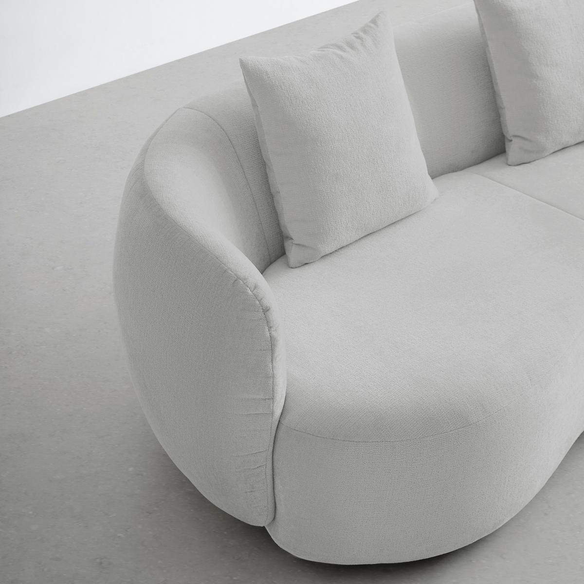 Bigofa Leonas Hellgrau - Hellgrau/Schwarz, MODERN, Kunststoff/Textil (235/72/110cm) - Premium Living