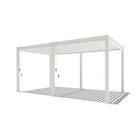 Pergola Trumpf, Bela, 3x3,5m - bela/visoki sijaj, Basics, kovina (300/255/530cm) - Gardenson