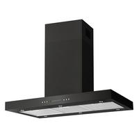 Dunstabzugshaube IH694610S Inselhaube Schwarz - Schwarz, LIFESTYLE, Metall (90/69,5/60cm) - Amica