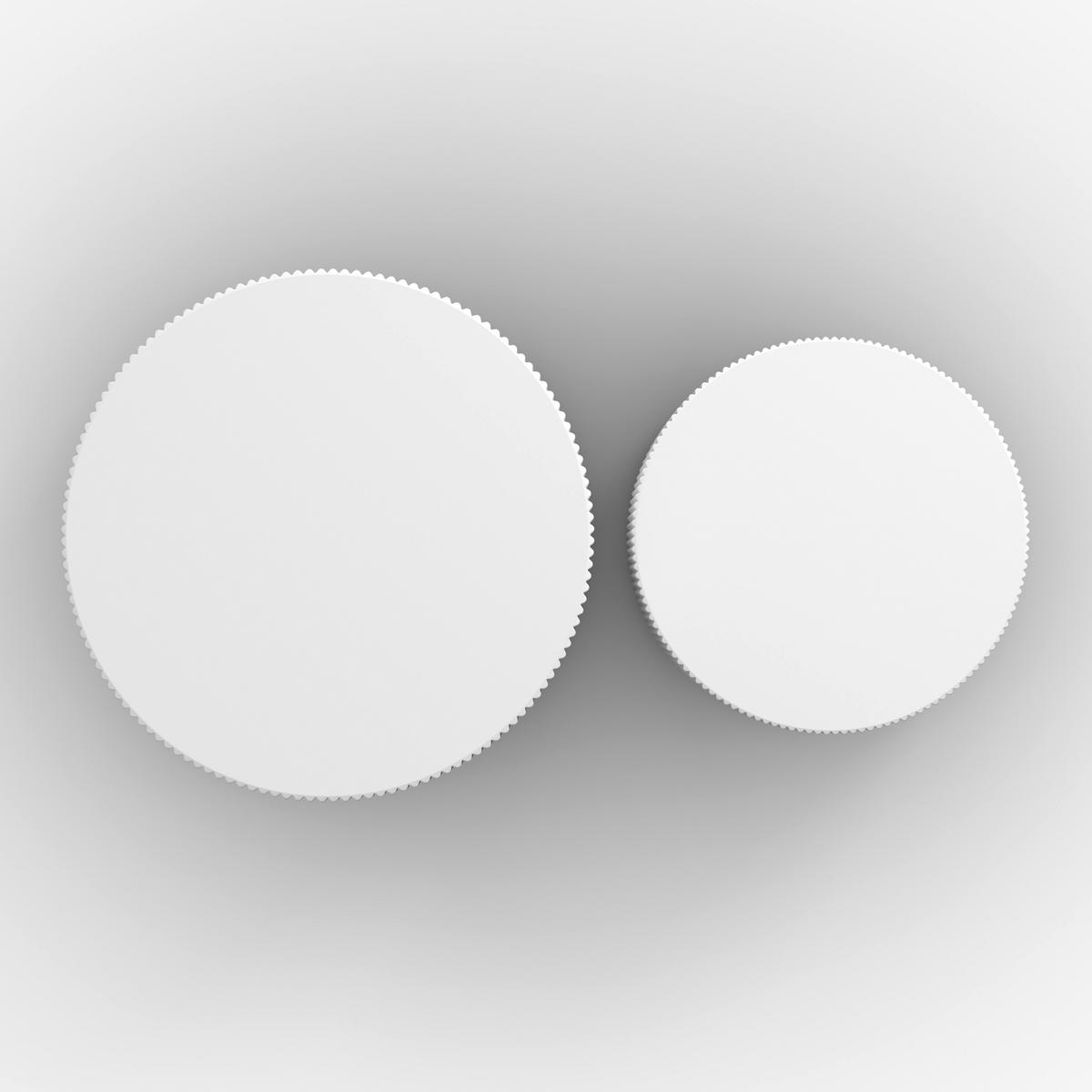 Couchtisch-Set Arlo Weiß MDF rund - Weiß, MODERN, Holzwerkstoff (60/45/40/35/60/45cm) - Bessagi Home