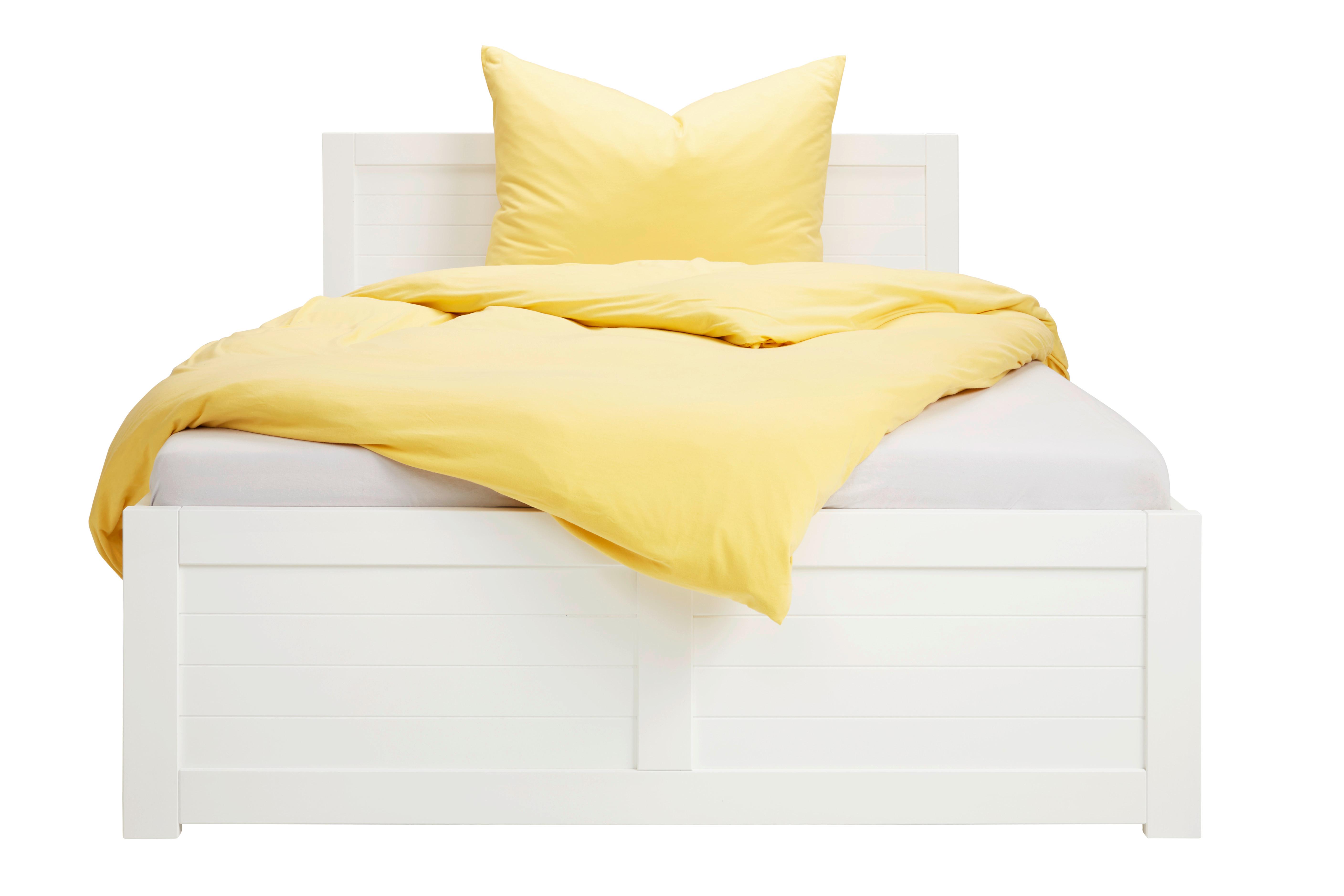 Postelja Madita, Bela, 160x200 - bela, Romantika, leseni material/les (166/90/206cm) - Mömax