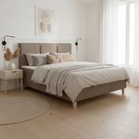 Box Ágy 180x200 Monza - barna, Modern, textil/fa (180/200cm) - Bessagi Home