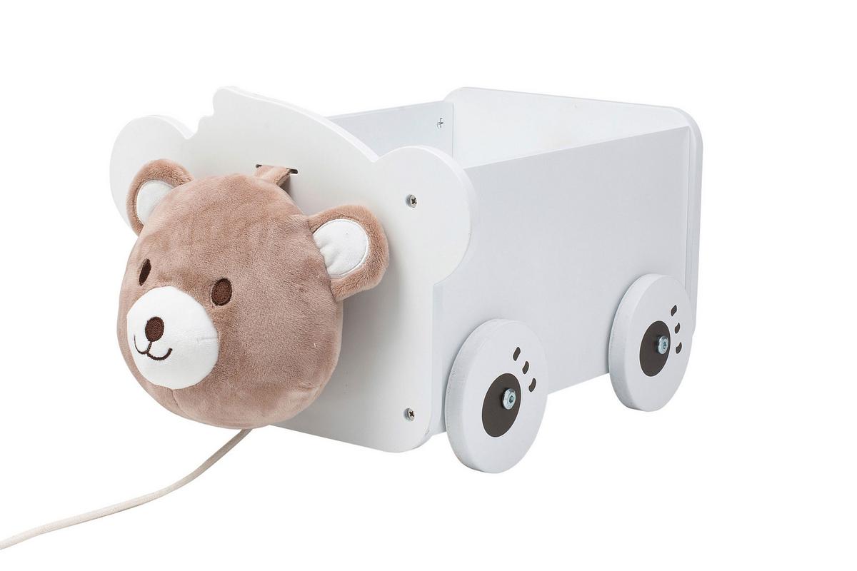 SAMOCHÓD DO CIĄGNIĘCIA HONEY - kremowy/biały, Basics, materiał drewnopochodny/tkanina (38/23/21,4cm) - My Baby Lou