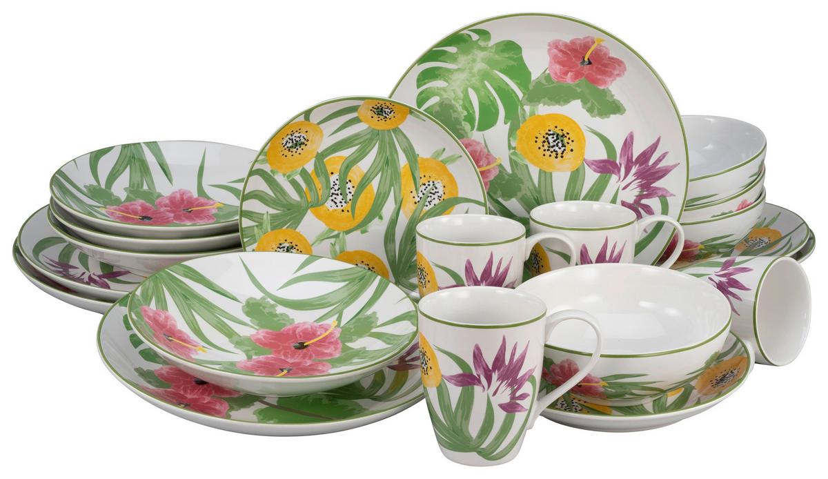 Étkészlet Viva La Vida - sárga/rózsaszín, Lifestyle, kerámia (34/31,5/33cm) - Premium Living