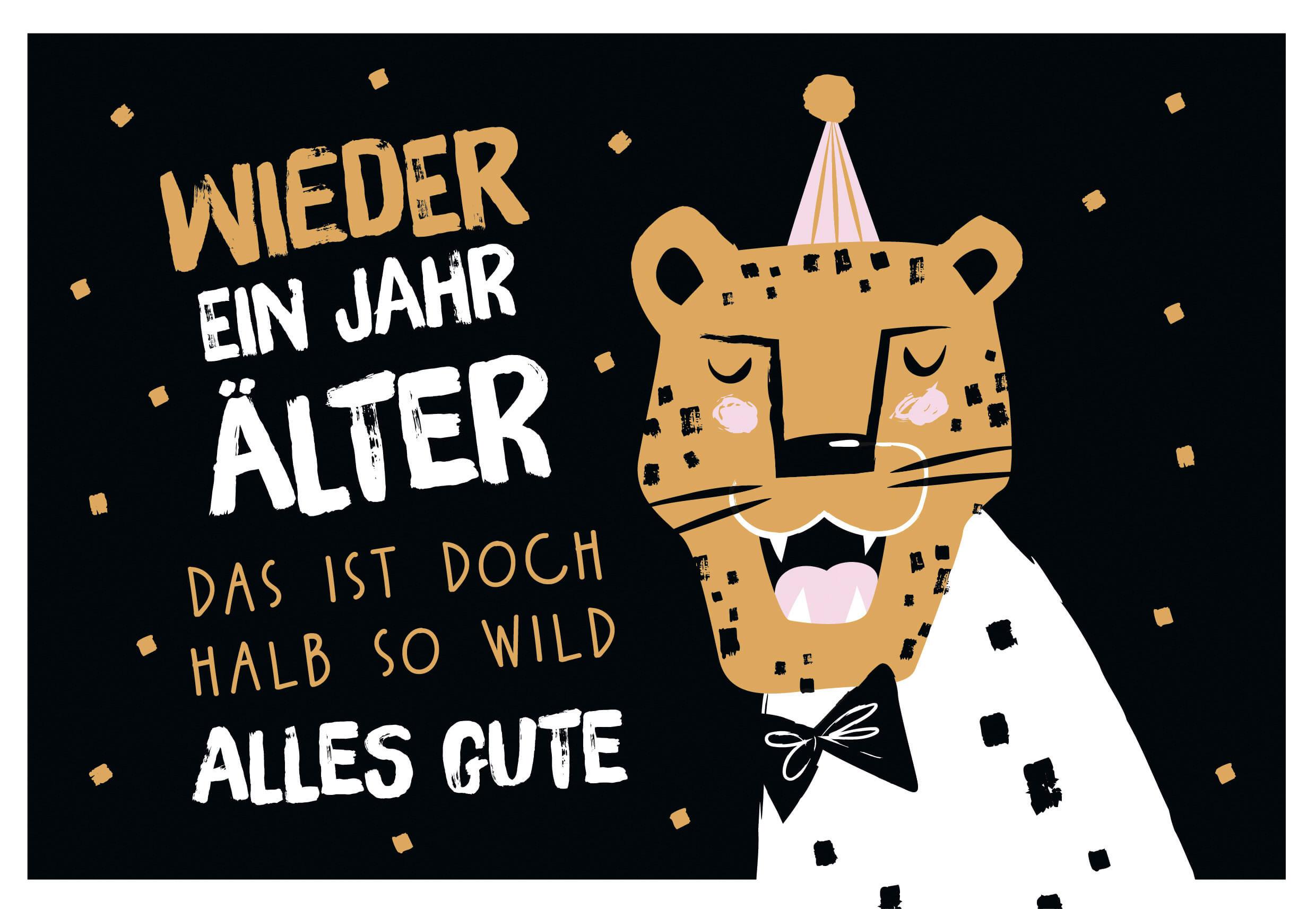 Glückwunschkarte Edelschwarz Multicolor - Basics, Papier (18/13cm)