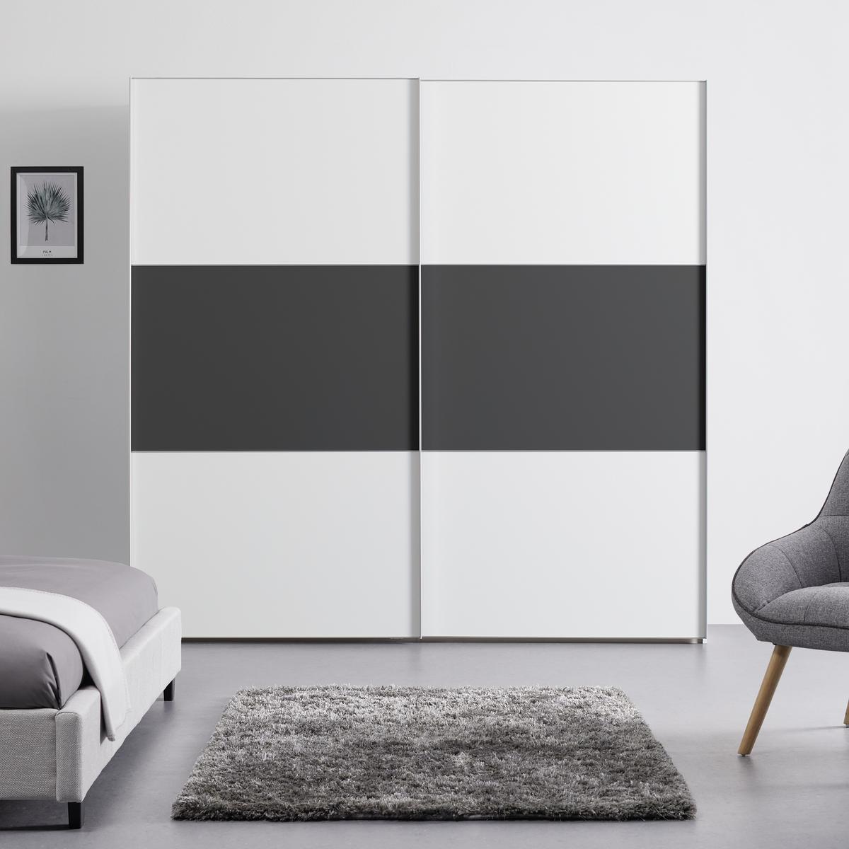 Ormar S Kliznim Vratima Includo - bijela/antracit, Design (225/222/68cm) - Premium Living