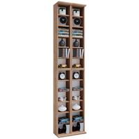 CD-Regal Almera in Eichefarbe, B: 42 cm - Eichefarben, KONVENTIONELL, Holzwerkstoff (42/183/20cm) - MID.YOU
