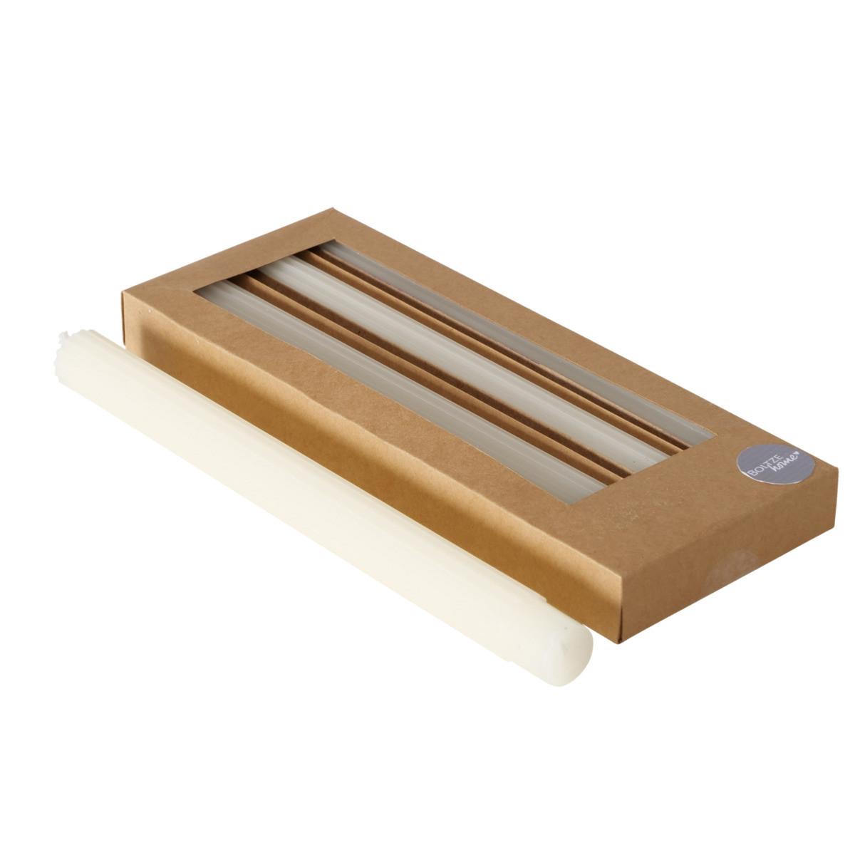Hengergyertyakészlet Classic I - fehér, Basics, természetes anyagok/paraffin (2,2/25cm) - Modern Living
