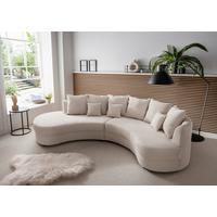 Wohnlandschaft Limoncello Beige Cord - Beige/Schwarz, Design, Kunststoff/Textil (160/300cm) - Livetastic