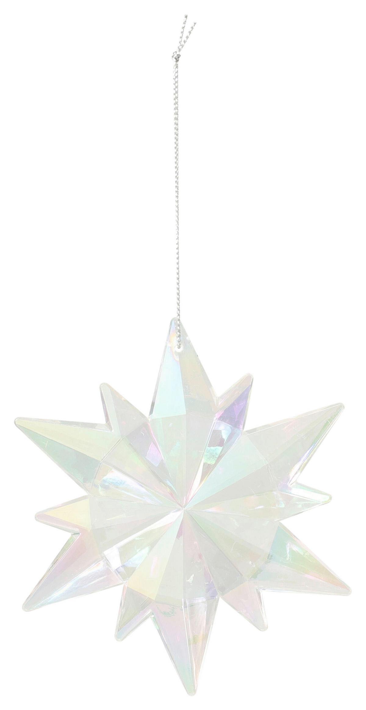 Christbaumhänger FLOCKE - Perlmutt, Kunststoff (1,3/12/10,5cm)