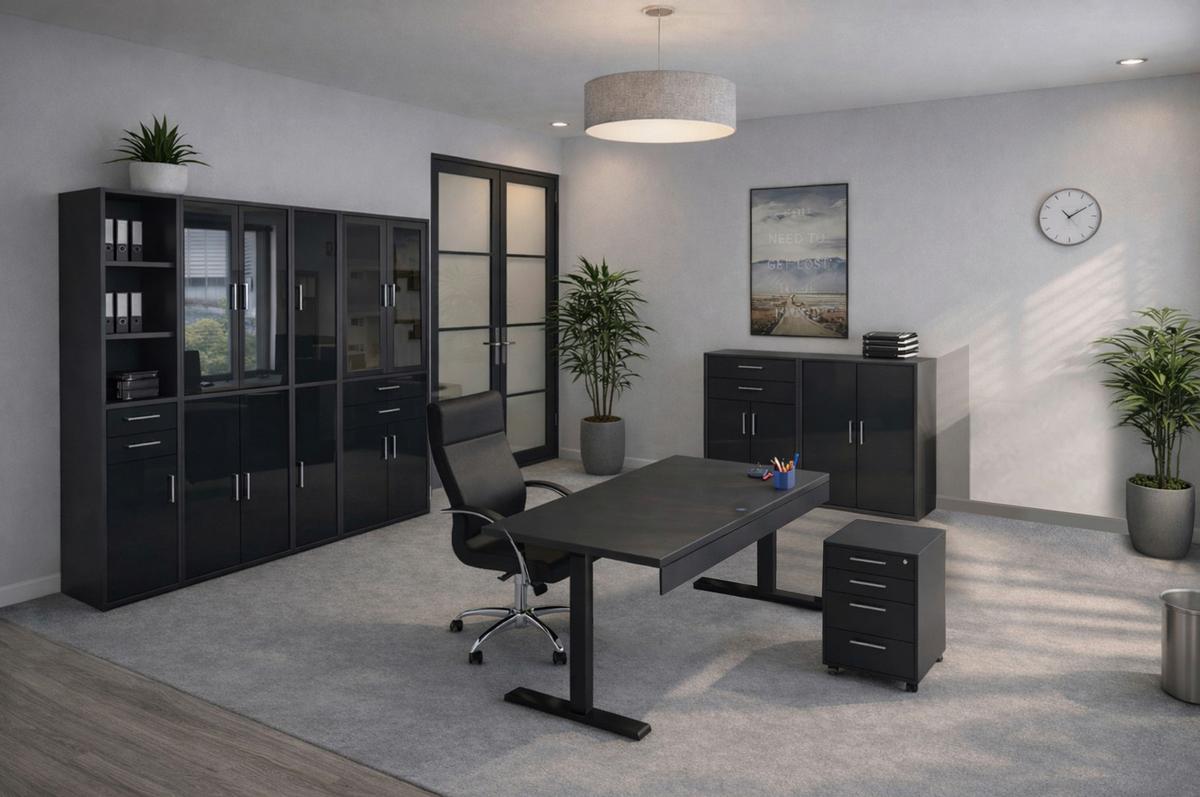 Schreibtischplatte Big Profi Office Anthrazit Ca. 120x80cm - Anthrazit, Modern, Holzwerkstoff (120/16/80cm) - Mömax