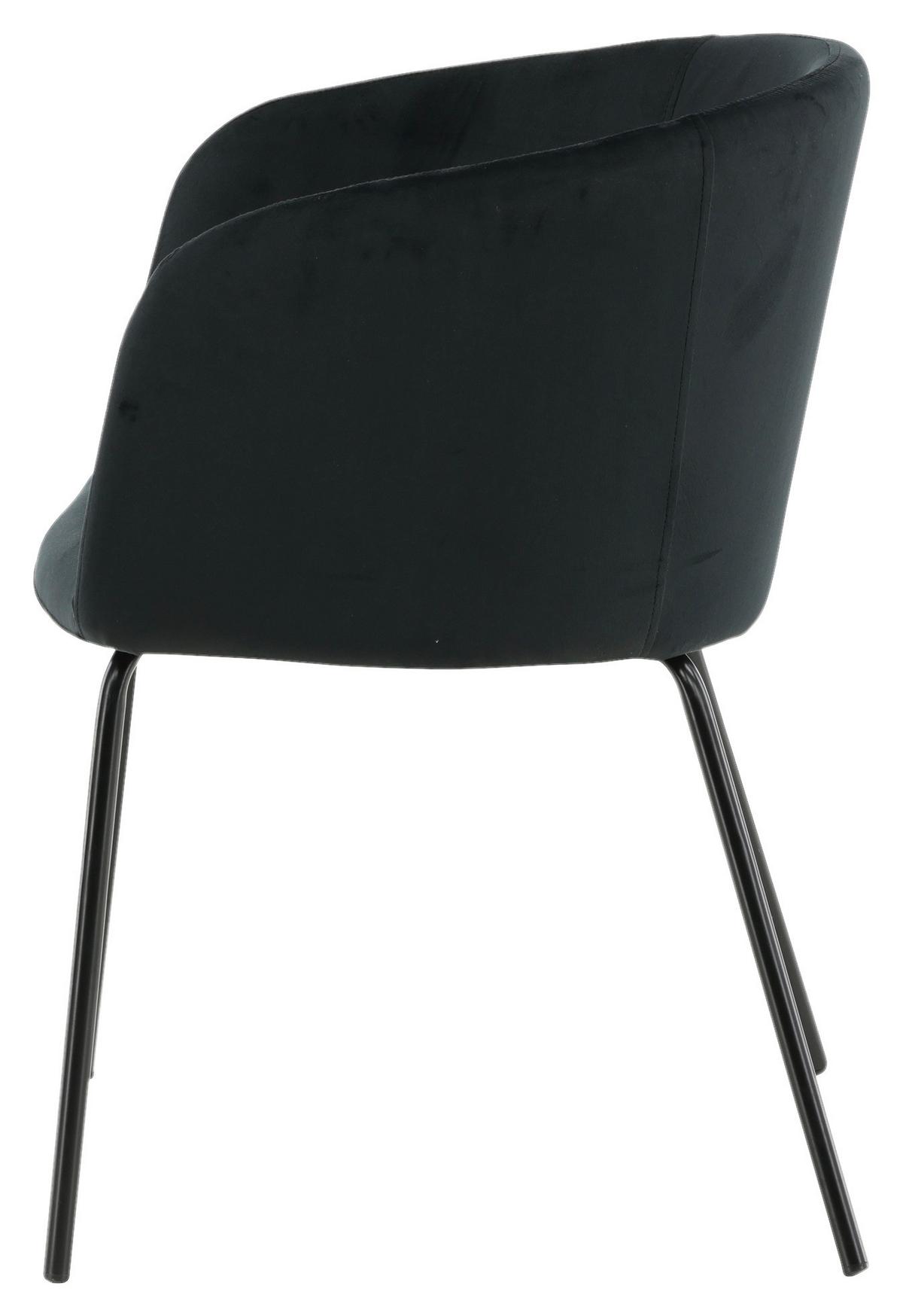 Stuhl Berit ca. 55x78x55 cm Schwarz - Schwarz, KONVENTIONELL, Holz/Kunststoff (55/78/55cm) - Livetastic