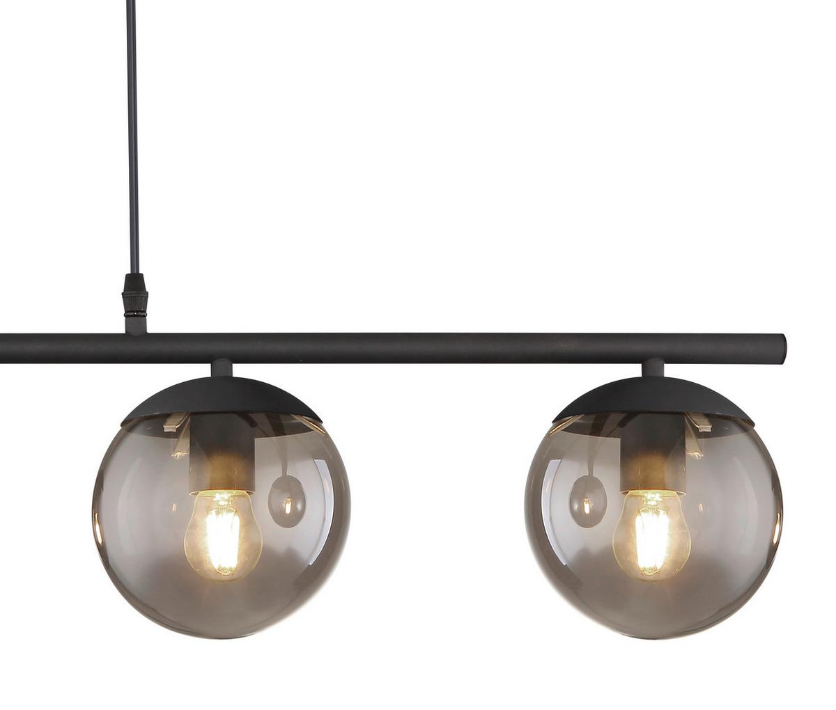 LAMPA WISZĄCA AIGEN - czarny, Design, metal/szkło (90/15/120cm) - Novel