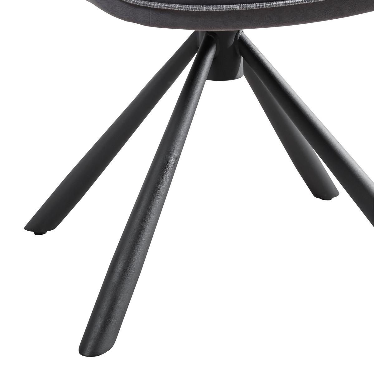 KRZESŁO SOLO - czarny/ciemnoszary, Konventionell, metal/drewno (47,5/62/85,5cm) - Livetastic