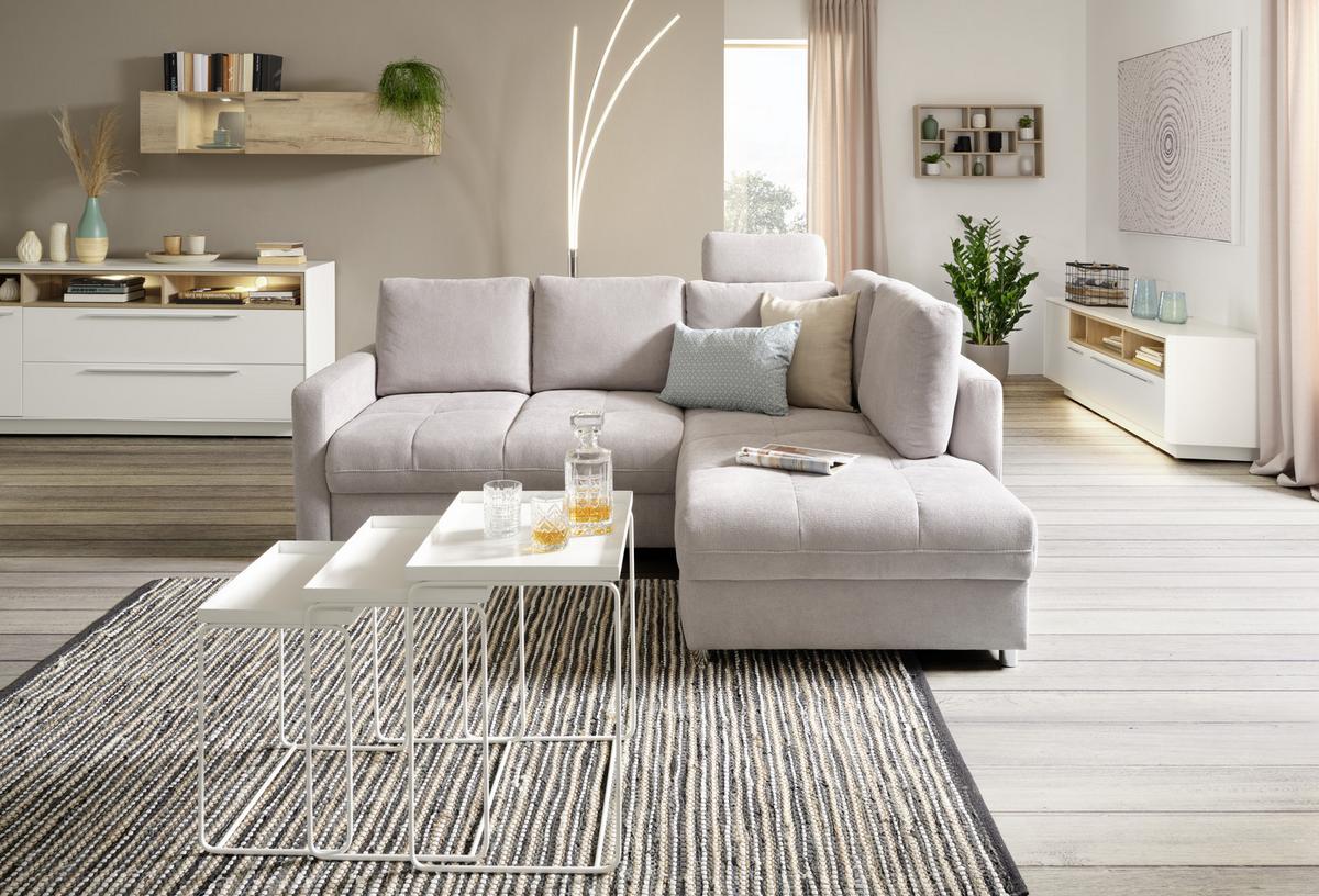 Hängeelement in Eichefarben - Eichefarben/Weiß, MODERN, Holzwerkstoff/Metall (144/35/38cm) - Premium Living