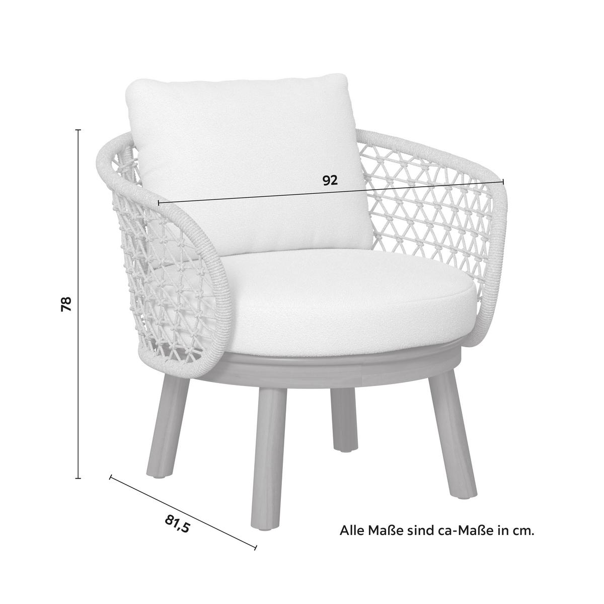 Kerti Garnitúra Belaya - diószínű/fehér, Modern, textil/fa (244/205cm) - Bessagi Garden